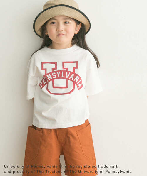 URBAN RESEARCH DOORS（アーバンリサーチドアーズ）の「『親子リンク』カレッジプリントTシャツ(KIDS)（Tシャツ/カットソー・キッズ・ホワイト系その他/ネイビー・105/135/120）」の14枚目の写真