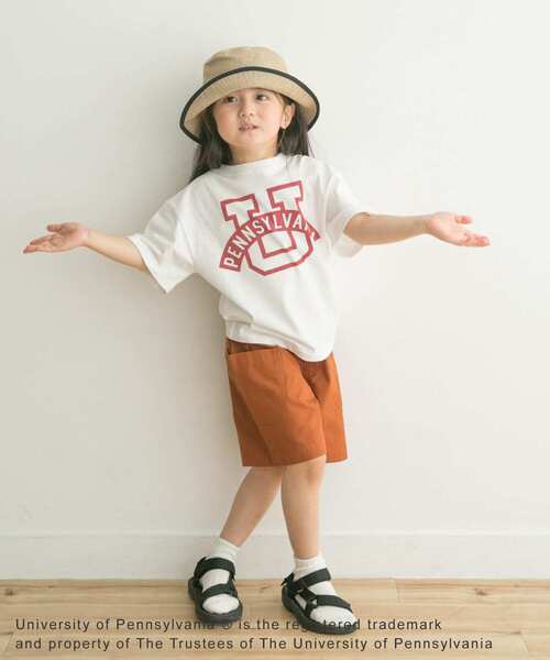 URBAN RESEARCH DOORS（アーバンリサーチドアーズ）の「『親子リンク』カレッジプリントTシャツ(KIDS)（Tシャツ/カットソー・キッズ・ホワイト系その他/ネイビー・105/135/120）」の6枚目の写真