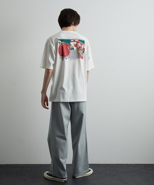 JUNRED（ジュンレッド）の「ノスタルジックグラフィックTシャツ（Tシャツ/カットソー・メンズ・ホワイト/チャコールグレー/カーキ・LL/M/L）」の13枚目の写真