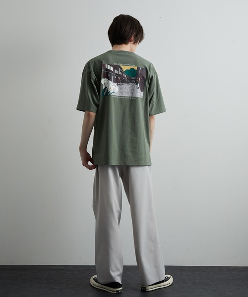 JUNRED（ジュンレッド）の「ノスタルジックグラフィックTシャツ（Tシャツ/カットソー・メンズ・ホワイト/チャコールグレー/カーキ・LL/M/L）」の15枚目の写真