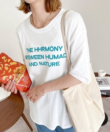 カジュアルロゴプリントTシャツ