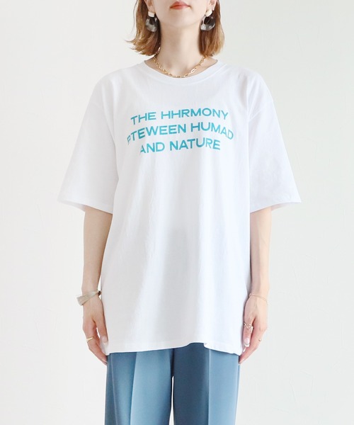 reca(レカ)の「カジュアルロゴプリントTシャツ(Tシャツ/カットソー・レディース・ネイビー/グレー/オフホワイト・FREE)」の6枚目の写真