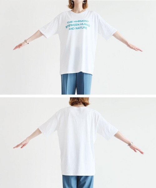 reca(レカ)の「カジュアルロゴプリントTシャツ(Tシャツ/カットソー・レディース・ネイビー/グレー/オフホワイト・FREE)」の10枚目の写真