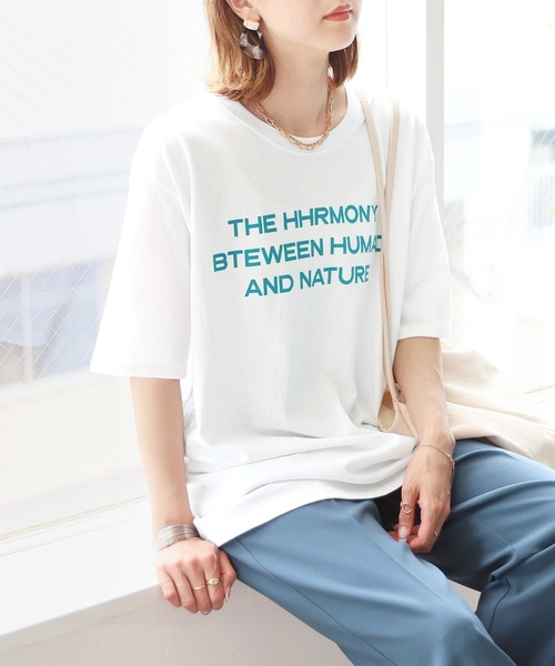reca(レカ)の「カジュアルロゴプリントTシャツ(Tシャツ/カットソー・レディース・ネイビー/グレー/オフホワイト・FREE)」の21枚目の写真