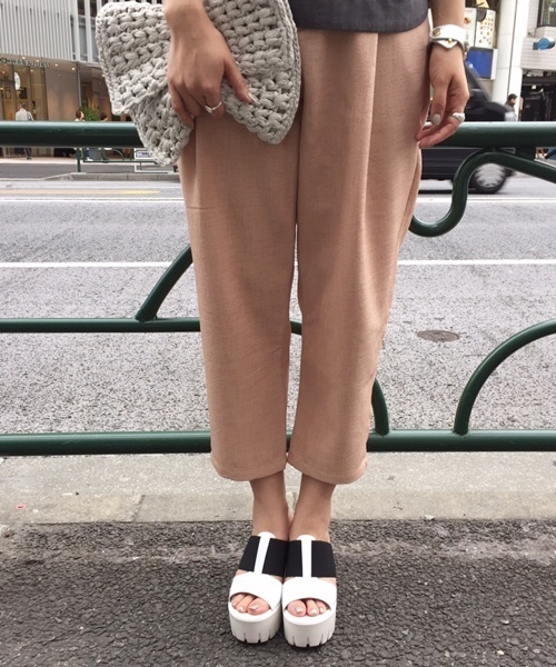 mystic（ミスティック）の「ワイドタックロングPT（その他パンツ・レディース・ブラック/サックスブルー/ネイビー/ベージュ/ブルー・ﾌﾘ-）」の3枚目の写真