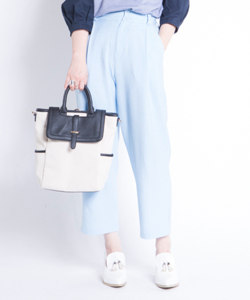 mystic（ミスティック）の「ワイドタックロングPT（その他パンツ・レディース・ブラック/サックスブルー/ネイビー/ベージュ/ブルー・ﾌﾘ-）」の5枚目の写真