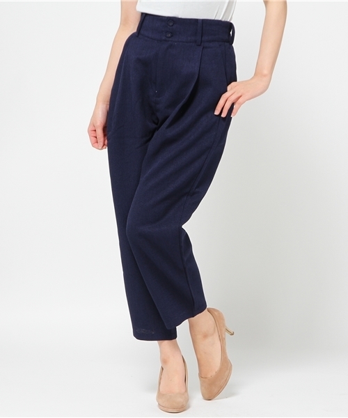 mystic（ミスティック）の「ワイドタックロングPT（その他パンツ・レディース・ブラック/サックスブルー/ネイビー/ベージュ/ブルー・ﾌﾘ-）」の4枚目の写真