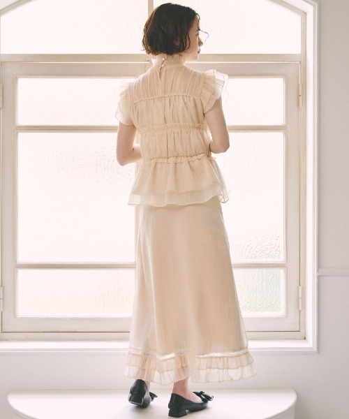 MIRO AMURETTE（ミロアミュレット）の「pale lady chiffon blouse（シャツ/ブラウス・レディース・ナチュラル・FREE）」の4枚目の写真