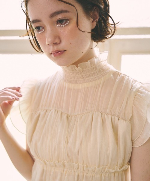 MIRO AMURETTE（ミロアミュレット）の「pale lady chiffon blouse（シャツ/ブラウス・レディース・ナチュラル・FREE）」の6枚目の写真