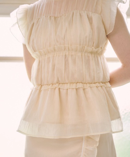 MIRO AMURETTE（ミロアミュレット）の「pale lady chiffon blouse（シャツ/ブラウス・レディース・ナチュラル・FREE）」の7枚目の写真