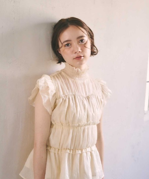 MIRO AMURETTE（ミロアミュレット）の「pale lady chiffon blouse（シャツ/ブラウス・レディース・ナチュラル・FREE）」の10枚目の写真