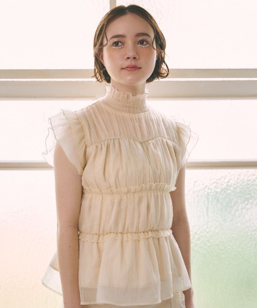 MIRO AMURETTE（ミロアミュレット）の「pale lady chiffon blouse（シャツ/ブラウス・レディース・ナチュラル・FREE）」の5枚目の写真