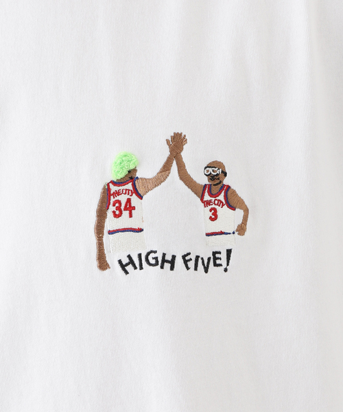 B.C STOCK(ベーセーストック)の「【3x3.EXE】 C/N-T-HIGH FIVE-(Tシャツ/カットソー・メンズ・ホワイト/グレー/ピンク/モスグリーン・SMALL/MEDIUM/LARGE/X-LARGE)」の12枚目の写真