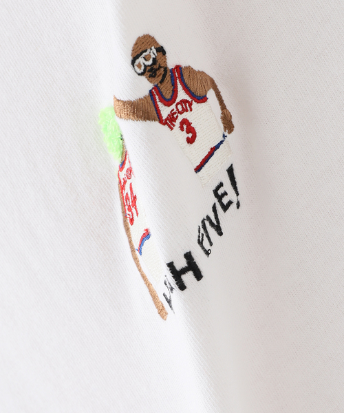 B.C STOCK(ベーセーストック)の「【3x3.EXE】 C/N-T-HIGH FIVE-(Tシャツ/カットソー・メンズ・ホワイト/グレー/ピンク/モスグリーン・SMALL/MEDIUM/LARGE/X-LARGE)」の10枚目の写真