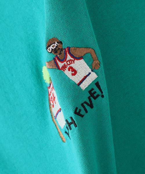 B.C STOCK(ベーセーストック)の「【3x3.EXE】 C/N-T-HIGH FIVE-(Tシャツ/カットソー・メンズ・ホワイト/グレー/ピンク/モスグリーン・SMALL/MEDIUM/LARGE/X-LARGE)」の13枚目の写真