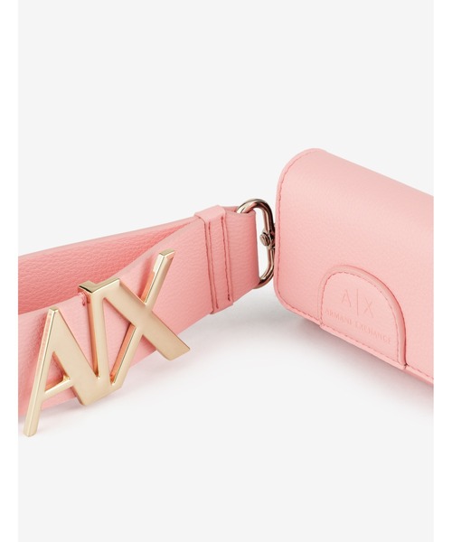 ARMANI EXCHANGE（アルマーニエクスチェンジ）の「【A|X アルマーニ エクスチェンジ】A|Xロゴストラップ　フラップカードホルダー（カードケース・レディース・ピンク/ブラック・FREE）」の3枚目の写真