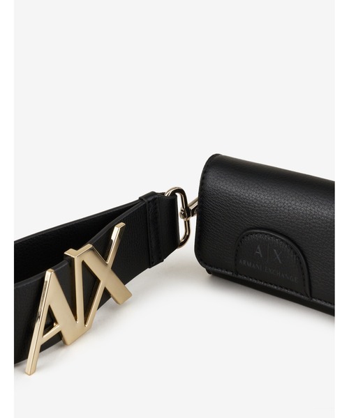 ARMANI EXCHANGE（アルマーニエクスチェンジ）の「【A|X アルマーニ エクスチェンジ】A|Xロゴストラップ　フラップカードホルダー（カードケース・レディース・ピンク/ブラック・FREE）」の9枚目の写真
