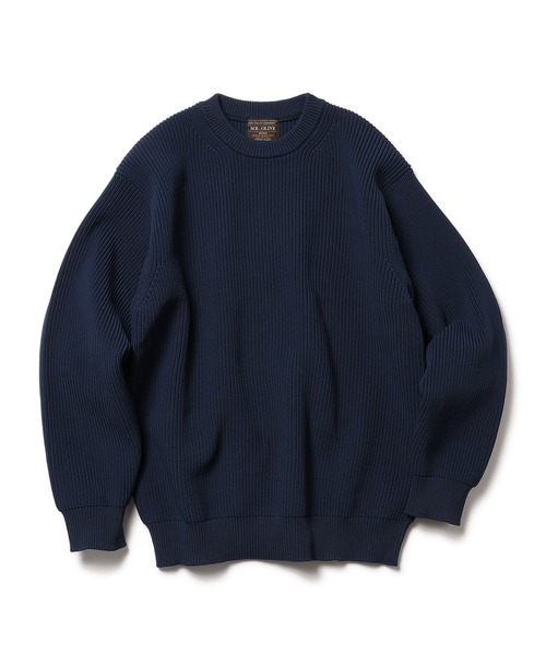 MR.OLIVE(ミスターオリーブ)の「ローゲージ アゼ編み ポリエステルニット / クルーネック セーター(ニット/セーター・メンズ・ベージュ/ネイビー/グリーン/ブラック・LARGE/MEDIUM/SMALL)」の13枚目の写真