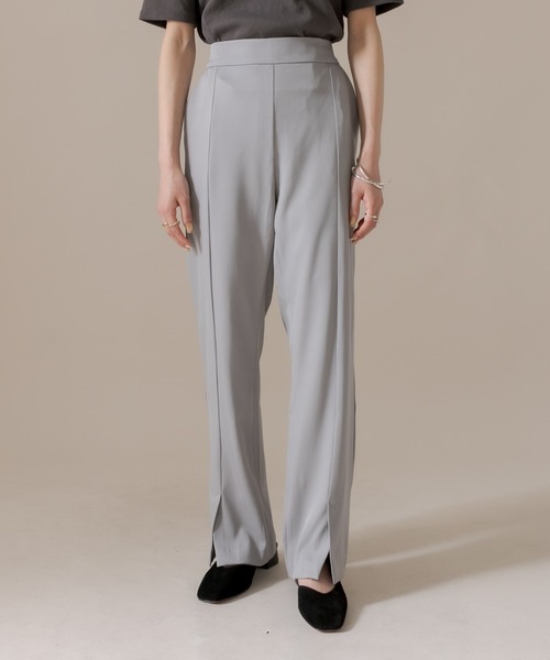 mline（エムライン）の「[mline] センタースリットパンツ（デニムパンツ・レディース・グレー/オリーブ/グリーン・2/1）」の16枚目の写真