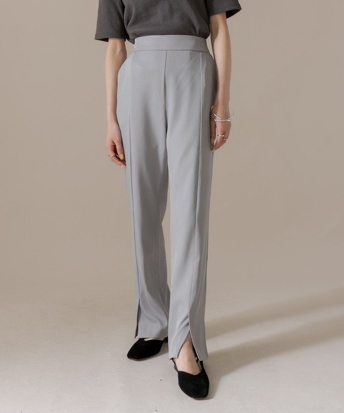 mline（エムライン）の「[mline] センタースリットパンツ（デニムパンツ・レディース・グレー/オリーブ/グリーン・2/1）」の15枚目の写真