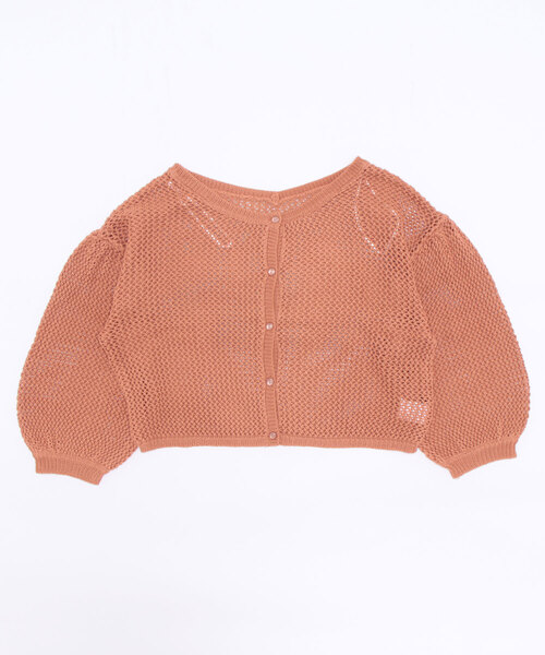 one way（ワンウェイ）の「タックスリーブメッシュカーデ（カーディガン/ボレロ・レディース・ホワイト/ブラック/ダークグリーン/ライトブラウン・FREE）」の3枚目の写真