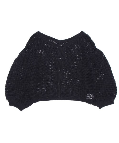 one way（ワンウェイ）の「タックスリーブメッシュカーデ（カーディガン/ボレロ・レディース・ホワイト/ブラック/ダークグリーン/ライトブラウン・FREE）」の2枚目の写真