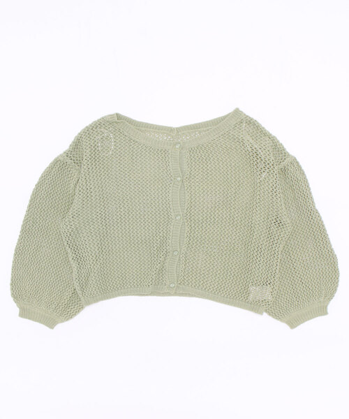 one way（ワンウェイ）の「タックスリーブメッシュカーデ（カーディガン/ボレロ・レディース・ホワイト/ブラック/ダークグリーン/ライトブラウン・FREE）」の4枚目の写真