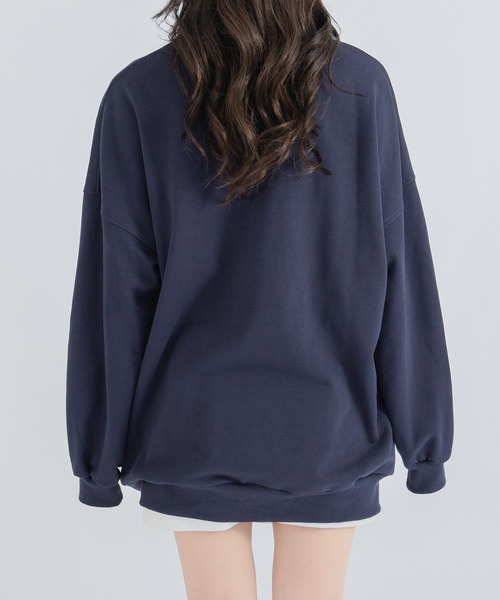 qumerry.（キュメリ）の「ロゴスウェットプルオーバー（スウェット・レディース・ホワイト/ネイビー/ブラウン・FREE）」の20枚目の写真