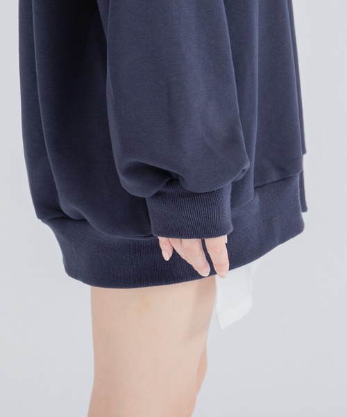 qumerry.（キュメリ）の「ロゴスウェットプルオーバー（スウェット・レディース・ホワイト/ネイビー/ブラウン・FREE）」の21枚目の写真