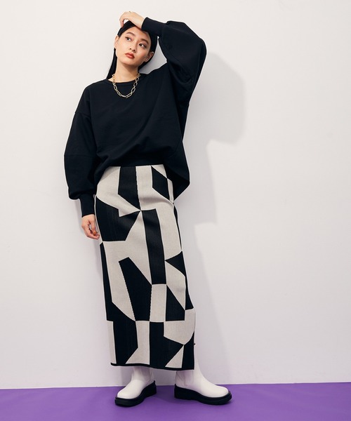 ADAM ET ROPE'（アダムエロペ）の「〈追加〉トラックソールストレッチブーツ（ブーツ・レディース・ブラック/ホワイト・38/37/39/36）」の8枚目の写真