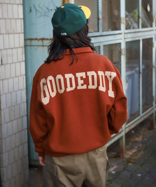 ZIP FIVE(ジップファイブ)の「【ZIP FIVE】【e.g.】オーバーサイズフリースハーフジッププルオーバー ワンポイント刺繍スウェット トラックジャケット(スウェット・レディース・ブラック/ネイビー/ブラウン/アイボリー/杢グレー・MEDIUM/LARGE/X-LARGE)」の13枚目の写真