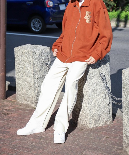 ZIP FIVE(ジップファイブ)の「【ZIP FIVE】【e.g.】オーバーサイズフリースハーフジッププルオーバー ワンポイント刺繍スウェット トラックジャケット(スウェット・レディース・ブラック/ネイビー/ブラウン/アイボリー/杢グレー・MEDIUM/LARGE/X-LARGE)」の15枚目の写真