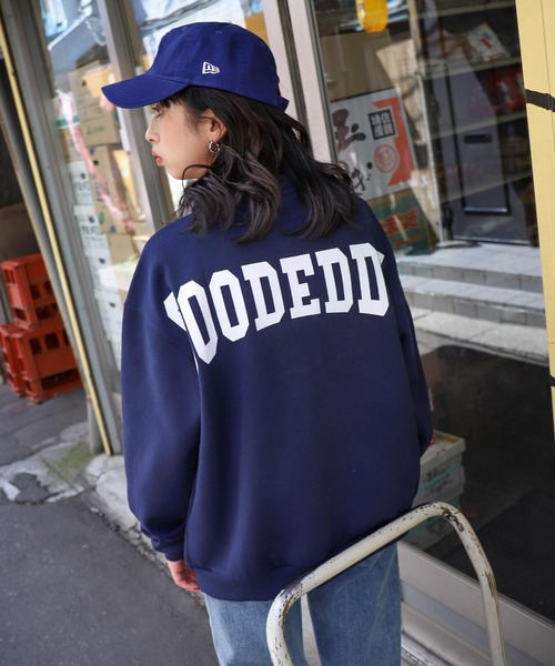 ZIP FIVE(ジップファイブ)の「【ZIP FIVE】【e.g.】オーバーサイズフリースハーフジッププルオーバー ワンポイント刺繍スウェット トラックジャケット(スウェット・レディース・ブラック/ネイビー/ブラウン/アイボリー/杢グレー・MEDIUM/LARGE/X-LARGE)」の19枚目の写真