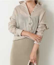 OUVRAGE CLASSE | ラミーカシュクールシャツ(シャツ/ブラウス)