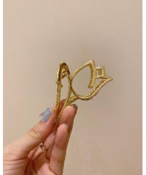 flower(フラワー)の「オーチューリップクリップ(バレッタ/ヘアクリップ・レディース・ゴールド・FREE)」の9枚目の写真
