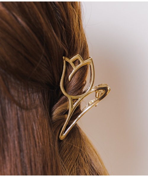 flower(フラワー)の「オーチューリップクリップ(バレッタ/ヘアクリップ・レディース・ゴールド・FREE)」の15枚目の写真