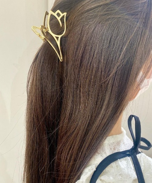 flower(フラワー)の「オーチューリップクリップ(バレッタ/ヘアクリップ・レディース・ゴールド・FREE)」の18枚目の写真