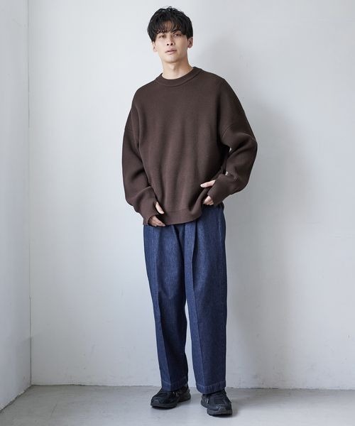 LOWRYS FARM（ローリーズファーム）の「アゼモックボリュームニット　345125（ニット/セーター・メンズ・ブラウン/グレー/ピンク・MEDIUM/LARGE）」の8枚目の写真