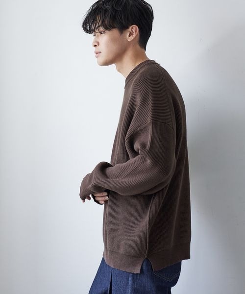 LOWRYS FARM（ローリーズファーム）の「アゼモックボリュームニット　345125（ニット/セーター・メンズ・ブラウン/グレー/ピンク・MEDIUM/LARGE）」の9枚目の写真