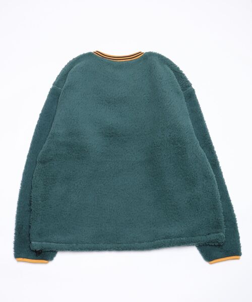 CONVERSE（コンバース）の「CONVERSE/コンバース オーバーサイズ ワンポイントロゴ刺繍 カレッジ リンガー リブライン ボアスウェット レディース メンズ トレーナー トップス（スウェット・レディース・ブラック/ダークブラウン/グリーン/ブルーグリーン/オフホワイト/ブルー・LL/M/L）」の10枚目の写真