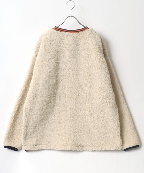 CONVERSE（コンバース）の「CONVERSE/コンバース オーバーサイズ ワンポイントロゴ刺繍 カレッジ リンガー リブライン ボアスウェット レディース メンズ トレーナー トップス（スウェット・レディース・ブラック/ダークブラウン/グリーン/ブルーグリーン/オフホワイト/ブルー・LL/M/L）」の15枚目の写真