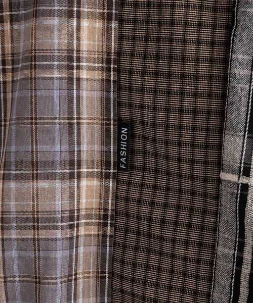 Ressaca(レサーカ)の「オーバーサイズ リメイク 長袖 チェックシャツ(シャツ/ブラウス・メンズ・ブラック・L/XL/M/XXL)」の21枚目の写真