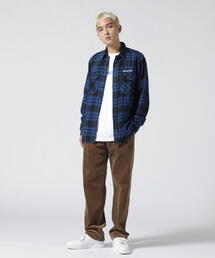 AVIREX | ＡＶＩ－Ｌ／Ｓ　ＣＯＴＴＯＮ　ＬＩＮＥＮ　ＣＨＥＣＫ　ＥＮＢ(シャツ/ブラウス)
