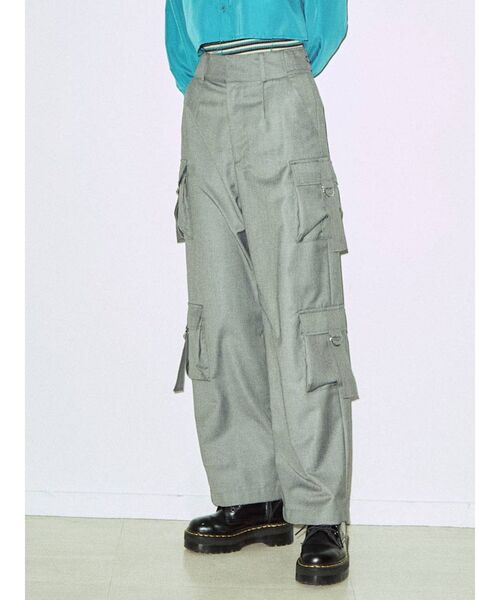 jouetie（ジュエティ）の「ナローカーゴパンツ（カーゴパンツ・レディース・グレー/ブラック/ピンク・MEDIUM）」の2枚目の写真