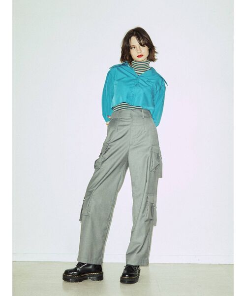 jouetie（ジュエティ）の「ナローカーゴパンツ（カーゴパンツ・レディース・グレー/ブラック/ピンク・MEDIUM）」の17枚目の写真