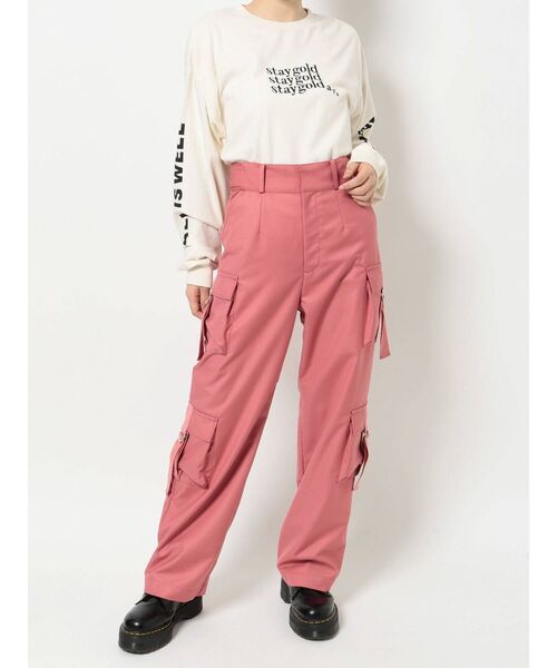 jouetie（ジュエティ）の「ナローカーゴパンツ（カーゴパンツ・レディース・グレー/ブラック/ピンク・MEDIUM）」の10枚目の写真