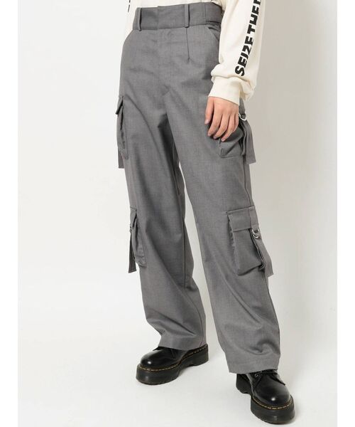 jouetie（ジュエティ）の「ナローカーゴパンツ（カーゴパンツ・レディース・グレー/ブラック/ピンク・MEDIUM）」の6枚目の写真