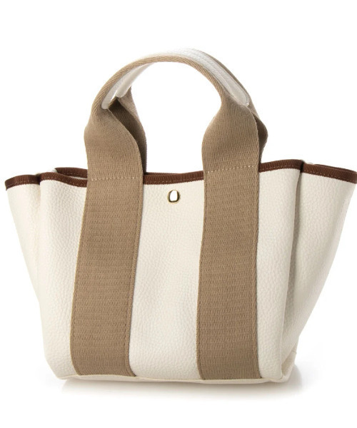 cache cache(カシュ カシュ)の「カシュカシュ cachecache / ショルダー付き2wayテープトートバッグS(トートバッグ・レディース・ブラック/ベージュ/グレー/アイボリー/ベージュ系その他・FREE)」の2枚目の写真