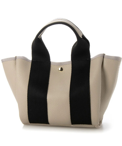 cache cache(カシュ カシュ)の「カシュカシュ cachecache / ショルダー付き2wayテープトートバッグS(トートバッグ・レディース・ブラック/ベージュ/グレー/アイボリー/ベージュ系その他・FREE)」の10枚目の写真