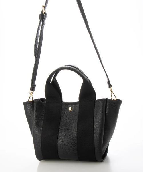 cache cache(カシュ カシュ)の「カシュカシュ cachecache / ショルダー付き2wayテープトートバッグS(トートバッグ・レディース・ブラック/ベージュ/グレー/アイボリー/ベージュ系その他・FREE)」の11枚目の写真